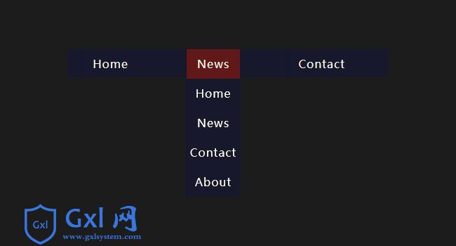 纯CSS3网站下拉导航菜单代码