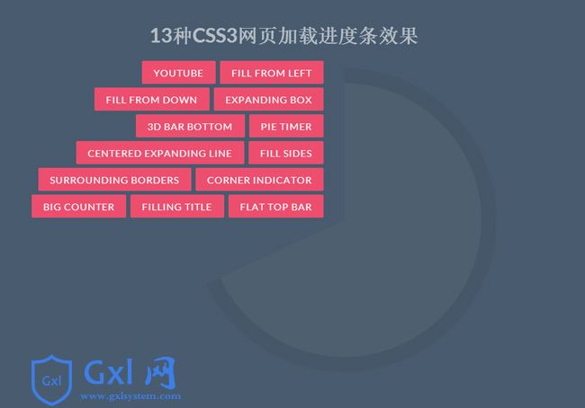 13种CSS3网页加载进度条