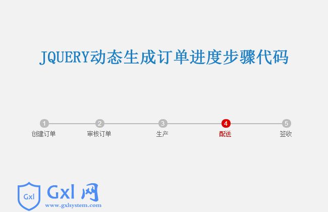 jQuery动态生成订单进度步骤代码